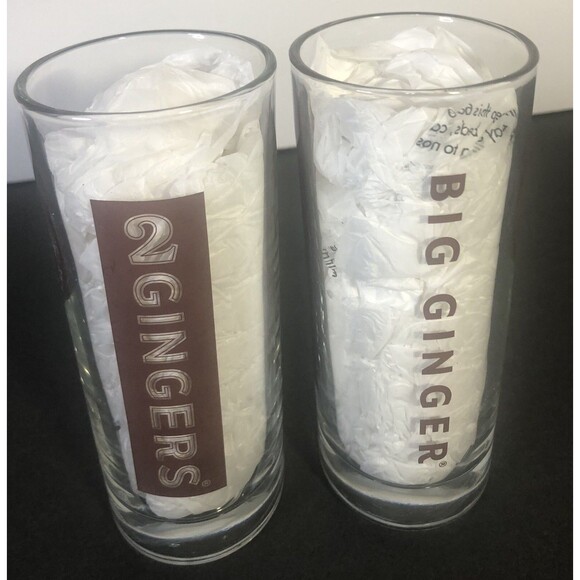 Pair 2 Gingers Big Ginger Irish Whiskey 6” pint glasses EUC - Picture 3 of 4